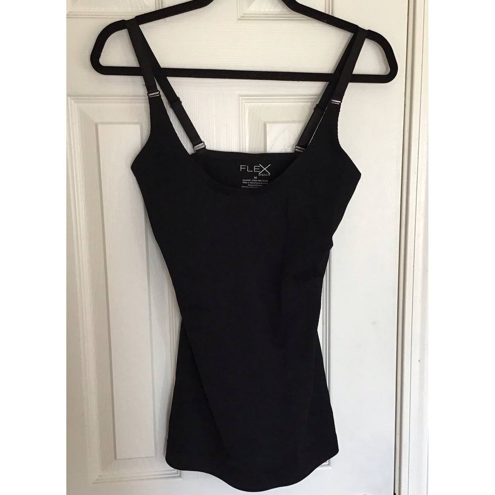 Flex Own It Shapewear Womens Size M Black Adjustable Straps Top